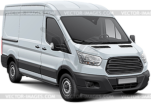 White cargo van - vector clipart