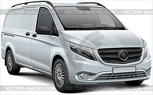 White light commercial vehicle - vector clipart