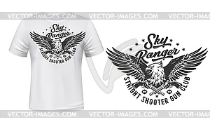 T Shirt Druckvorlage Eagle Shooters Club Vektor Clipart Vektor Bild