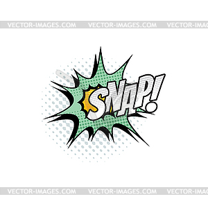 Schnappkarikatur Comic Sound Seifenblasen Chat Vector Clipart Vektor Bild