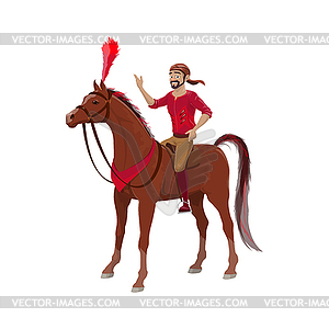 clipart of a man riding a horse