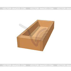 Поддон или поднос деревянный ящик вид сверху - векторизованный клипарт