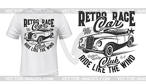Racing cars club apparel print - vector clipart