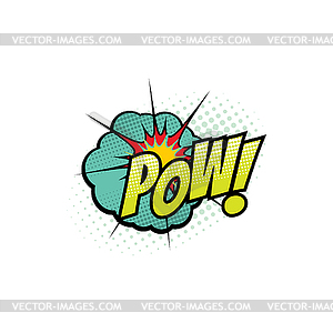 Cartoon Comic Sound Pow Seifenblasen Vektor Design