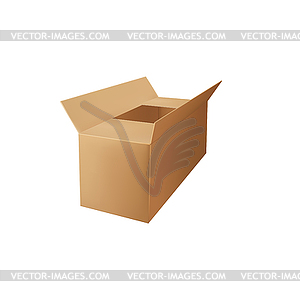 Paperboard container delivery empty box - vector image