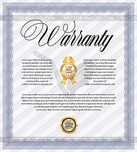 Warranty Certificate Template, Frame Blank - Vector Image