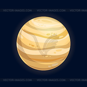 Galaxy exoplanet desert planet, craters - vector clipart