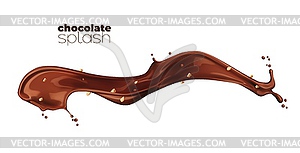 Chocolate, cocoa and coffee milk splash - vector clipart