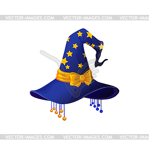 Starry magic Halloween hat stargazer cap - vector clip art