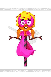 Halloween cartoon lollipop, cute candy - royalty-free vector clipart