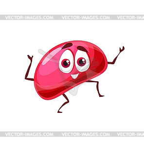 Funny cartoon Halloween candy, dragee character - color vector clipart