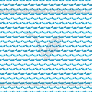 Blue ocean waves seamless pattern background - vector clipart