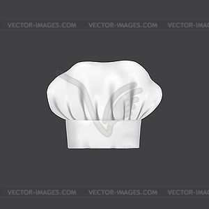 Chef hat, cook cap and baker 3d realistic toque - vector image