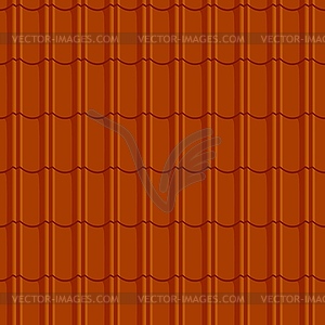 Orange roof tile, seamless pattern background - vector image