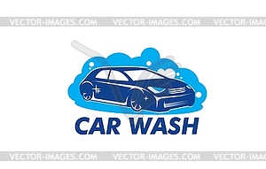 Значок службы автомойки, автоматическая очистка автомойки - иллюстрация в векторе
