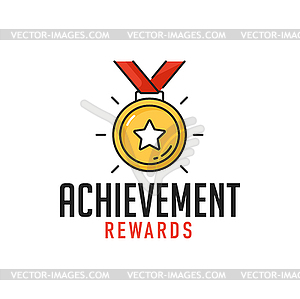 Business achievement and success outline icon - vector clipart