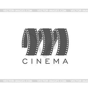 Hollywood movie and cinema industry sign or icon - vector clip art