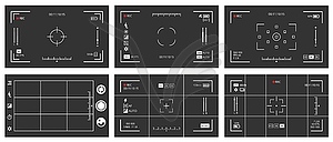 Рамка наложения экрана видоискателя фотокамеры - клипарт в векторе / векторное изображение