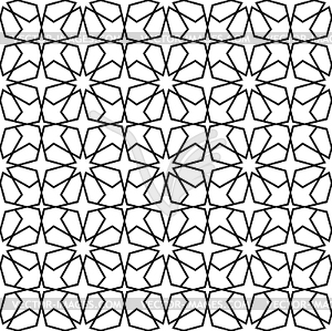 Arabic mashrabiya, arabesque seamless pattern - vector clipart