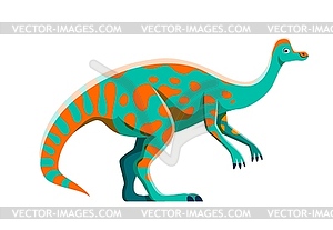 Cartoon Jaxartosaurus dinosaur funny character - vector image