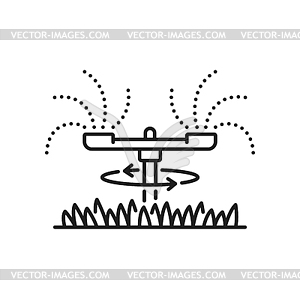 Разбрызгиватель воды для газона, значок системы орошения - изображение в векторе