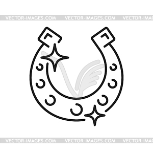 Horseshoe, lucky irish celtic and casino symbol - vector clipart