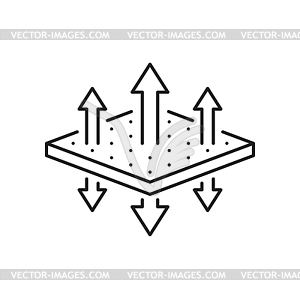 Breathable layered fabric fiber material surface - vector EPS clipart