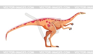 Cartoon Archaeornithomimus dinosaur character - vector clipart