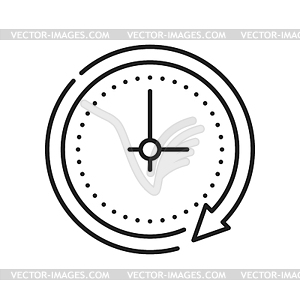 Alarm stopwatch clock timer outline icon - vector image