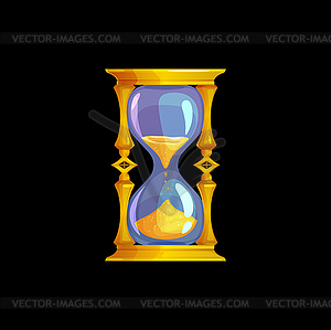 Magic sand glass clock, sandglass, hourglass - royalty-free vector image