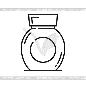 Bottle with cap drinks food container - vector clipart