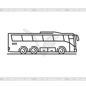 Travel school bus emblem, tourist transport sign - vector EPS clipart