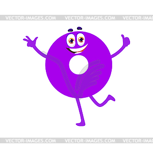 Ring math shape character, round circle with hole - royalty-free vector image