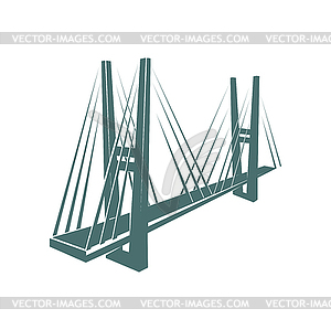 Значок моста, конструкция и строительные технологии - стоковый клипарт