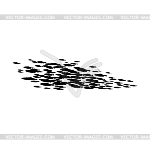 Shoal and fish school, underwater life concept - vector image