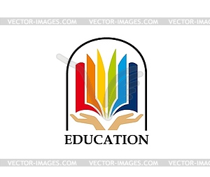 University education knowledge icon or symbol - vector clipart