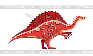Мультяшный динозавр Уранозавр милый персонаж - векторная графика