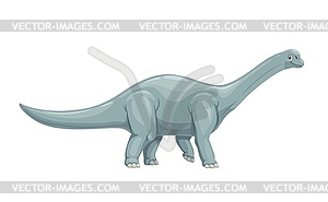 Cartoon haplocanthosaurus dinosaur character - vector clipart