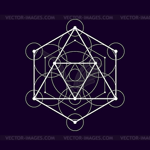 Alchemy sacred sign geometric boho tattoo element - vector image