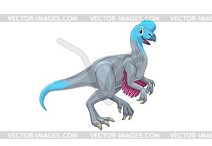 Cartoon oviraptor dinosaur character - vector image