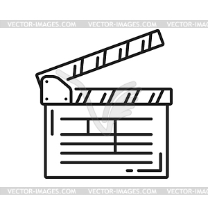 Значок рабочего стола с хлопушкой для кинопроизводства - изображение в векторном формате