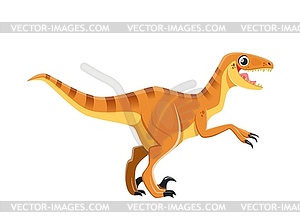 Velociraptor dinosaur cartoon character - vector image