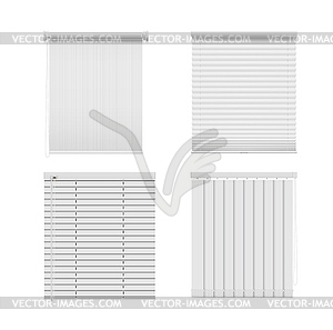 Roller window blinds and curtains, roll jalousie - vector image