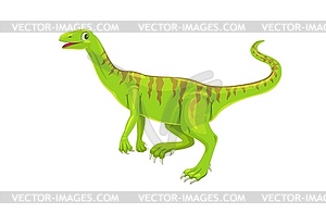 Cartoon elaphrosaurus dinosaur character - vector image