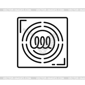 Induction properties and destination of pot use - vector clipart