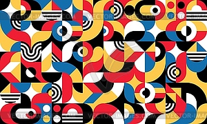 Bauhaus pattern, abstract geometric background - vector image