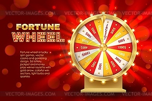 Fortune wheel sp banner, jackpot, big win - vector EPS clipart