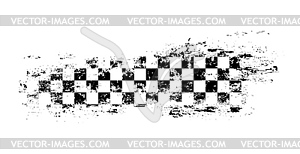 Grunge race flag, banner for motocross - vector image