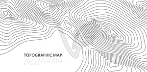 Topographic map grid, texture or relief contour - vector clipart