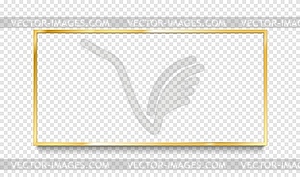 Golden frame or gold border, luxury background - vector clip art